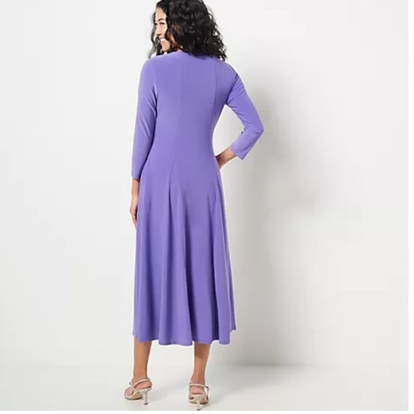 Attitudes by Renee Jersey Purple Women's Dress Sz 3XP NWT - Picture 3 of 6